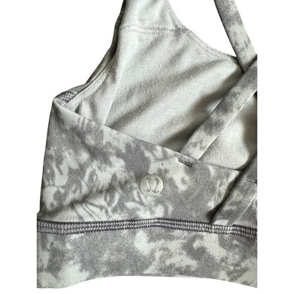 Lululemon Energy Bra Silver Grey Geometric Print, ACTIVEWEAR, GYM STRETCH, 2 - Picture 6 of 11